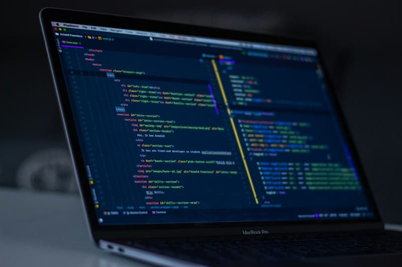Code on a screen